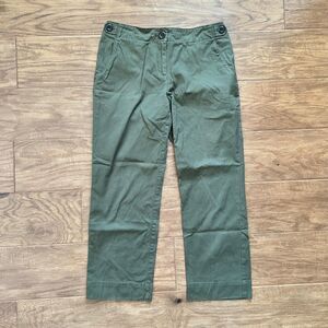 Talbots Chino Pants Women's Size 4 Olive Green Straight Leg